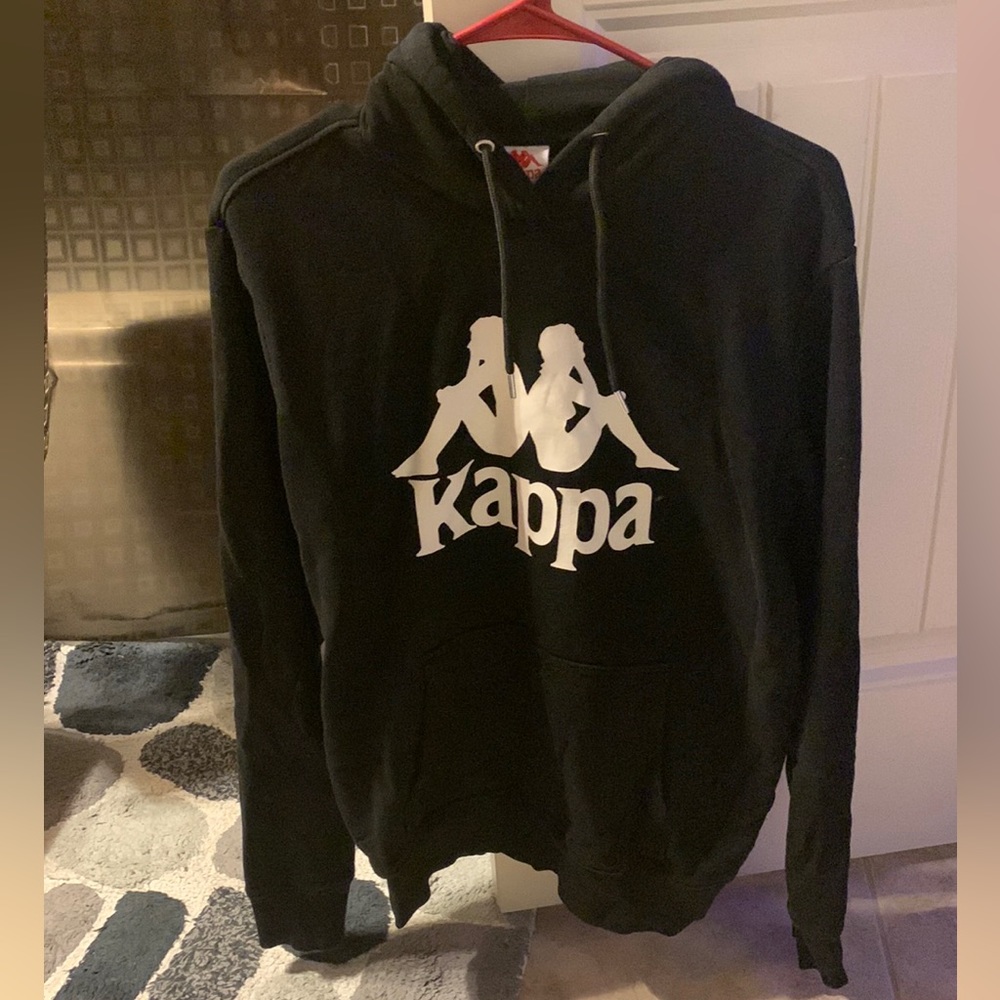 black kappa hoodie men’s MEDIUM